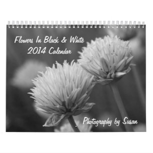 Blume Schwarz-Weiß-Fotografie Kalender
