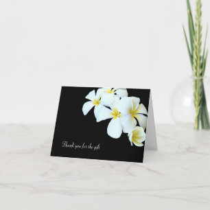 Blume Schwarz-Weiß-Plumeria Danke, Card Dankeskarte