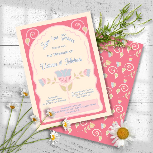 Blume Seed Packet handgezeichnete Hochzeit Einladung (Von Creator hochgeladen)