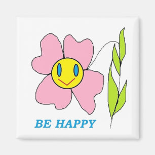 Blume "SEIN GLÜCKLICH" Magnet