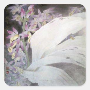 Blume Seires II - Phaios Quadratischer Aufkleber