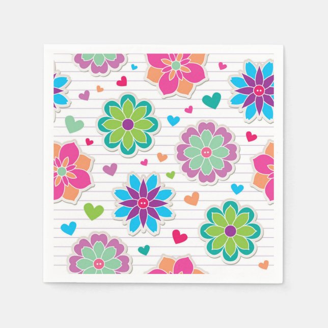 Blume Serviette (Vorderseite)