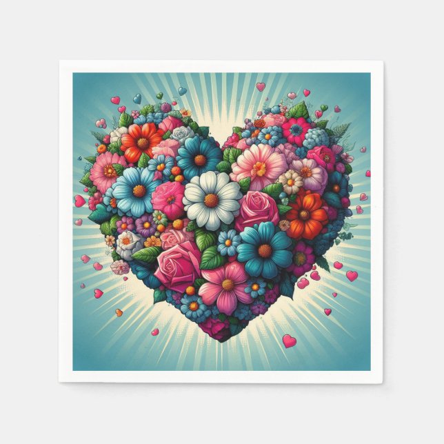 Blume Servietten! Serviette (Vorderseite)