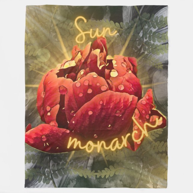 Blume Sherpa Blanket Fleecedecke (Vorderseite)