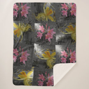 Blume, Sherpa-Decken, Handwerk, Urlaub, elegant Sherpadecke