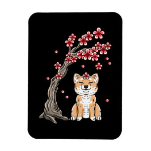 Blume Shiba inu SÜSSE TIER Magnet