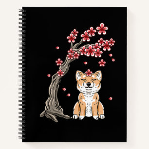 Blume Shiba inu SÜSSE TIER Notizbuch