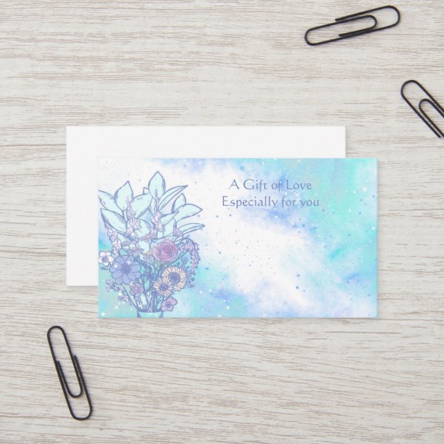 Blume Shop Blume Geschenkkarte Visitenkarte (Vorderseite/Rückseite Beispiel)