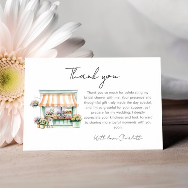 Blume Shop Brautparty Dankeskarte (Von Creator hochgeladen)