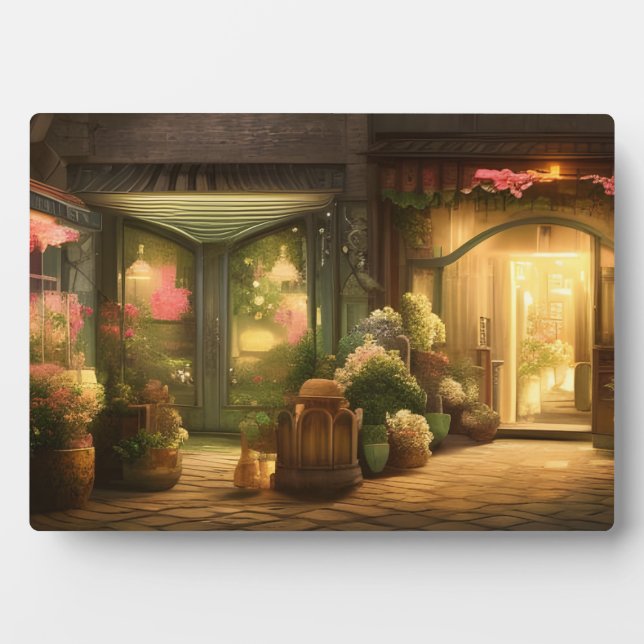 Blume Shop Digital Art Tabletop Fotoplatte (Vorderseite)