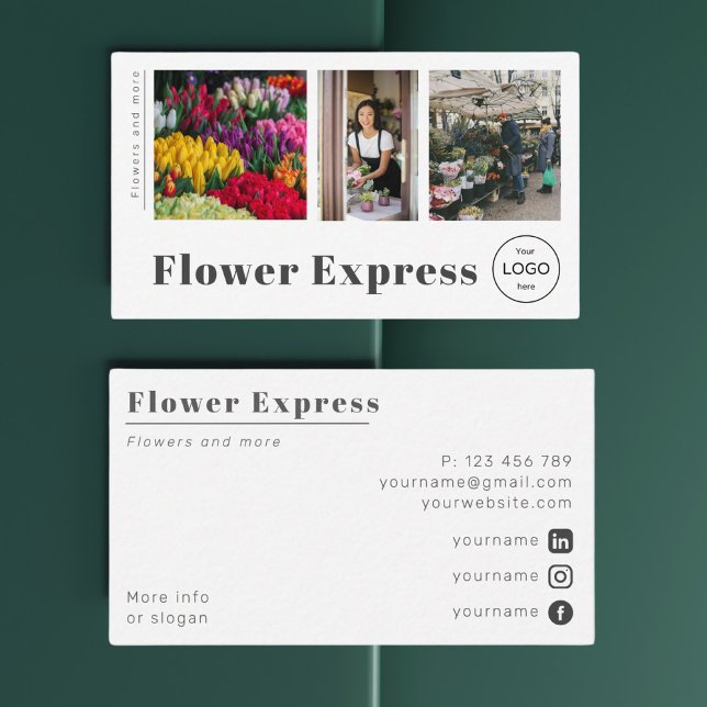 Blume Shop Florentiner Markt Foto Business Card Visitenkarte (Von Creator hochgeladen)