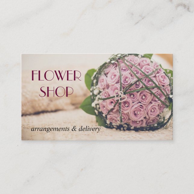 Blume Shop Lieferung Florist Visitenkarte (Vorderseite)