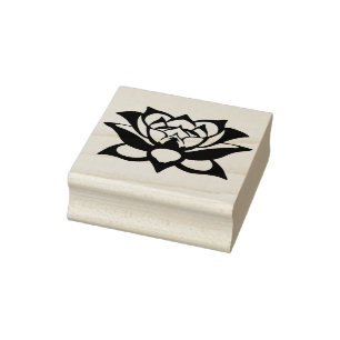 Blume Silhouette Briefmarke Gummistempel
