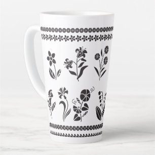 Blume-Silhouetten-Rahmen Riesen Milchtasse