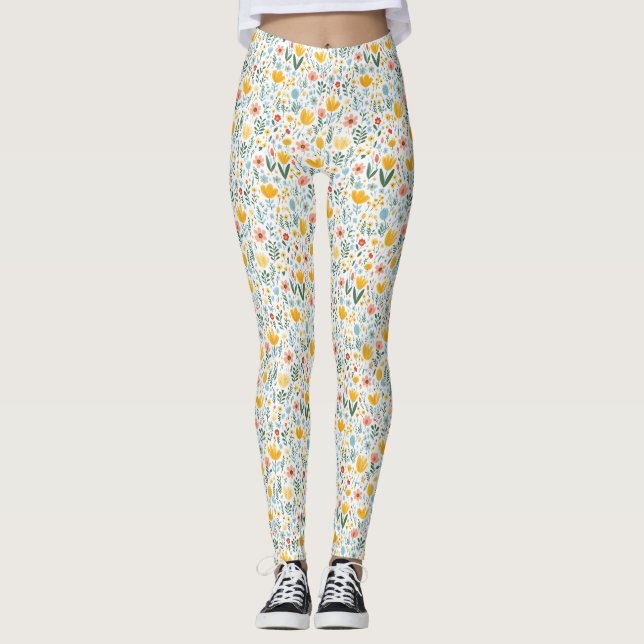 Blume sind das Alphabet der Engel Leggings (Vorderseite)