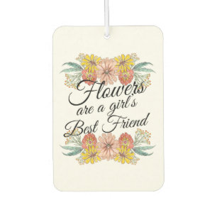 Blume sind ein Girl Best Friend - Zinnia Art Autolufterfrischer