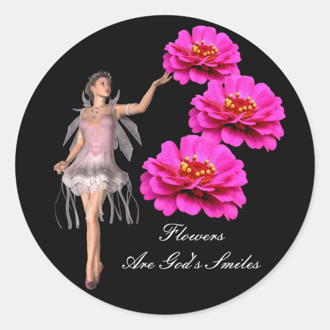 Blume sind Gottes Lächeln Inspiration Aufkleber (Vorderseite)