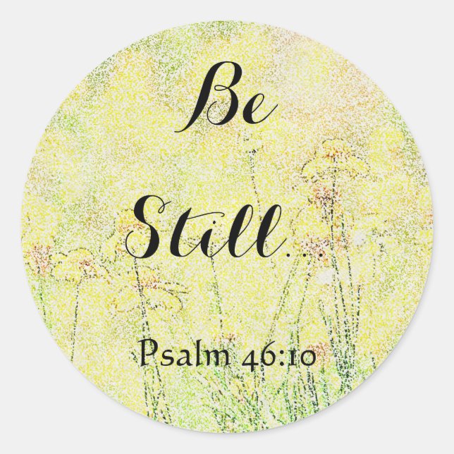 Blume sind immer noch Vertrauenssticker Runder Aufkleber (Vorderseite)