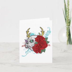 Blume Skull and Rose Tattoo Kunstgiesserei Karte
