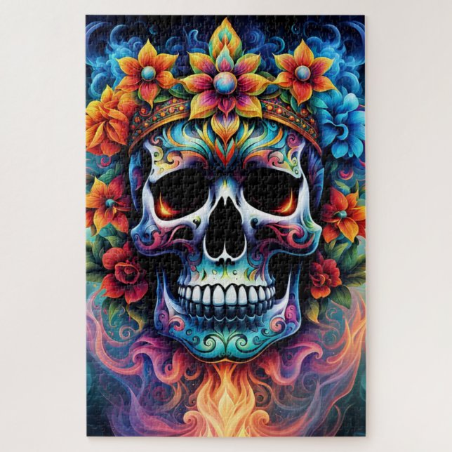 Blume Skull Jigsaw Puzzle (Vertikal)