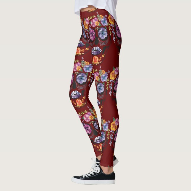 Blume Skull Leggings - Zuckerschädel (Links)