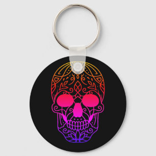 Blume Skull Schlüsselanhänger