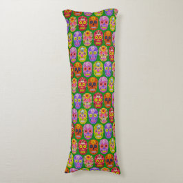 Blume Skulls Nahtloses Muster 2018 Seitenschläferkissen