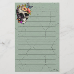 Blume - Skulpturenpapier - Grüngeschirr Briefpapier
