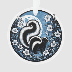 Blume Skunk Artwork Skunks Floral Ornament