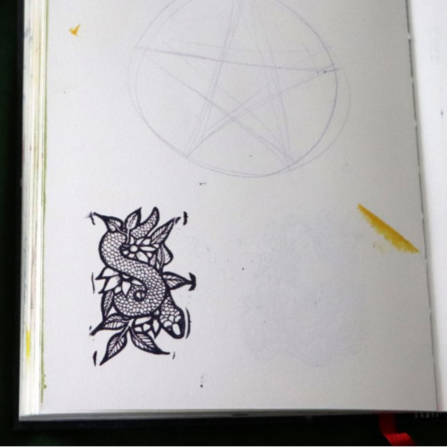 Blume Snake Gummistempel (Von Creator hochgeladen)