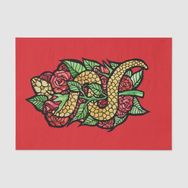 Blume Snake Seidenpapier (Vorderseite)