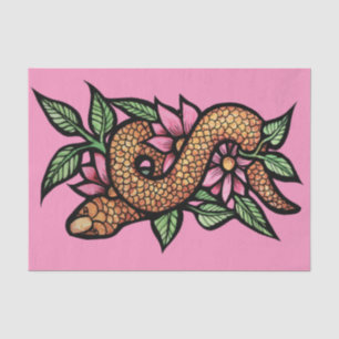 Blume Snake Seidenpapier