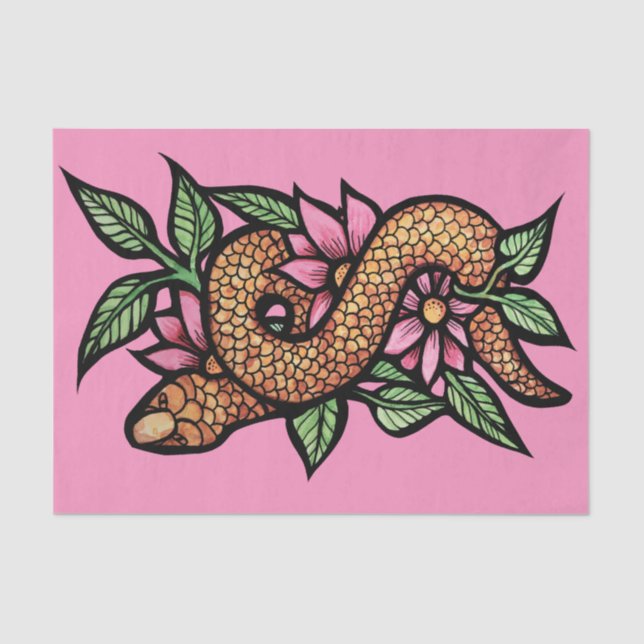 Blume Snake Seidenpapier (Vorderseite)