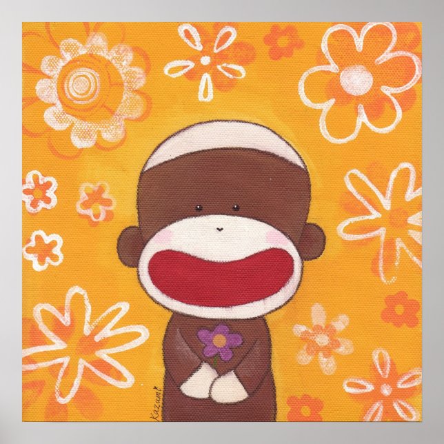 Blume Sock Monkey Poster (Vorne)