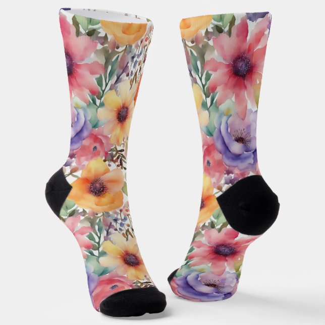 Blume Socken (Gewinkelt)