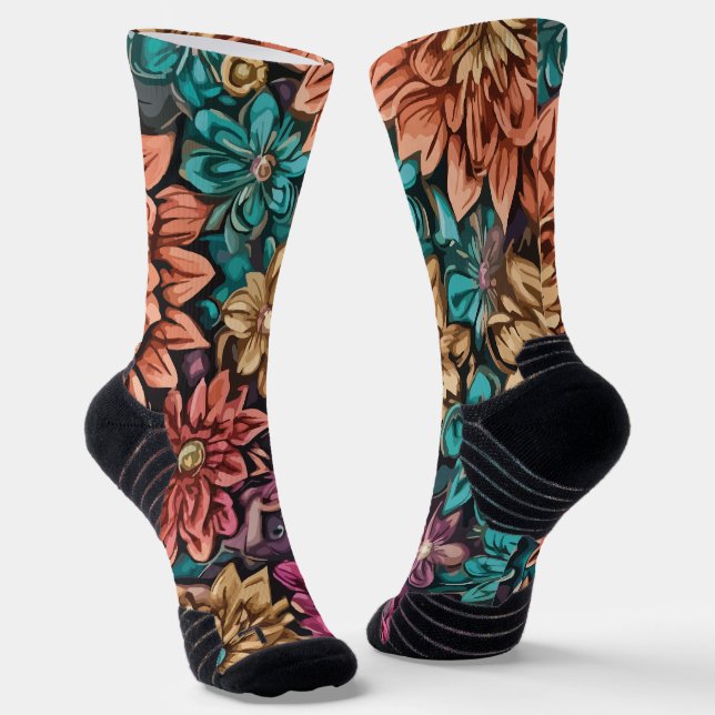Blume Socken (Gewinkelt)