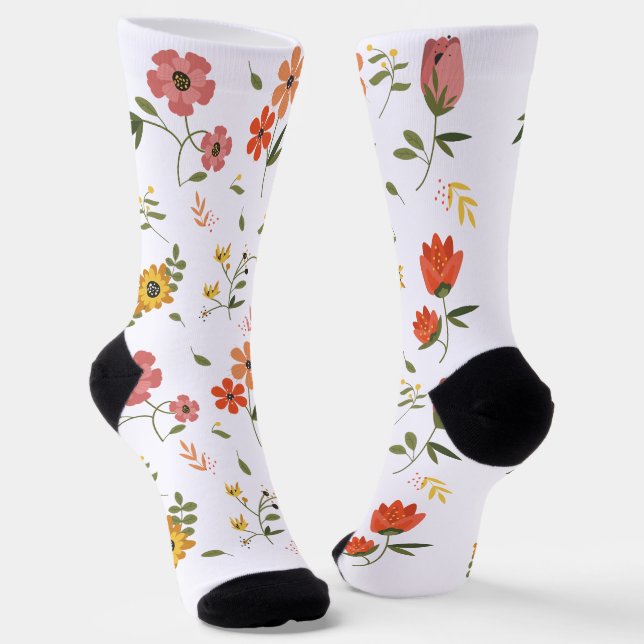 Blume Socken (Gewinkelt)