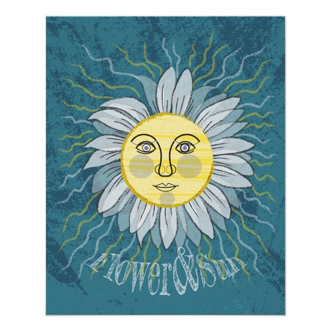 Blume & Sonne - Natur Poster (Vorderseite)