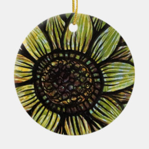 Blume Sonnenblumen Keramik Ornament