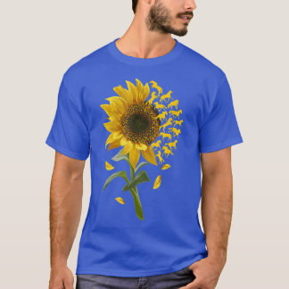 Blume Sonnenblumen Racing Reitsport Reitsport Reit T-Shirt