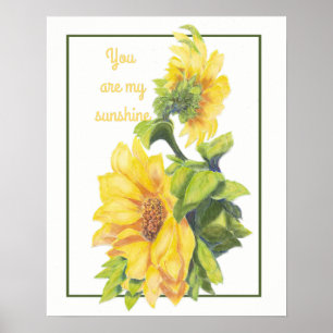 Blume Sonnenblumen Sie sind Sonnenschein Poster