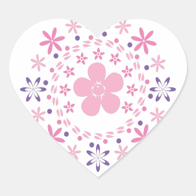 Blume Spirale: Vector Art: Heart Sticker (Vorderseite)