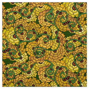 Blume Spiralen - Gelb Stoff