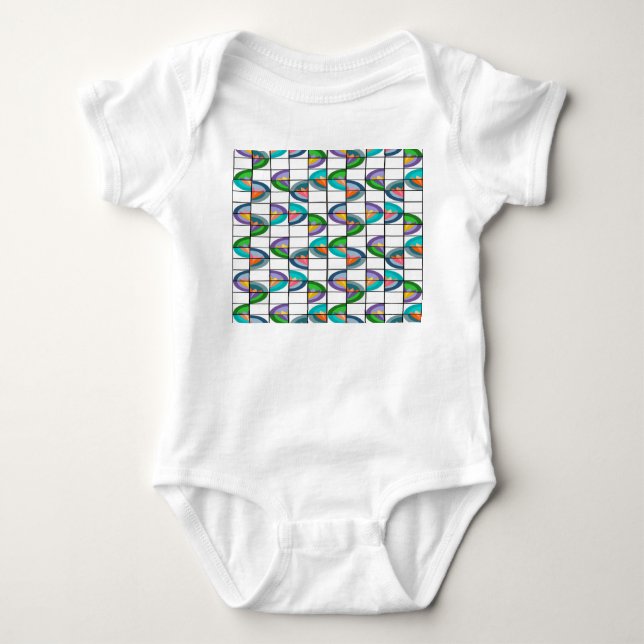 Blume-Splitter Baby Strampler (Vorderseite)