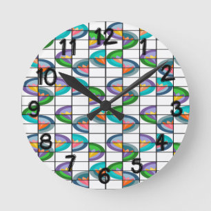 Blume-Splitter Runde Wanduhr