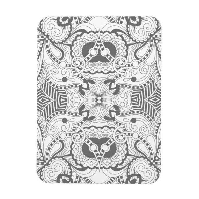Blume Square Doodle Magnet (Vertikal)