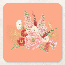 Blume Square Untersetzer Set