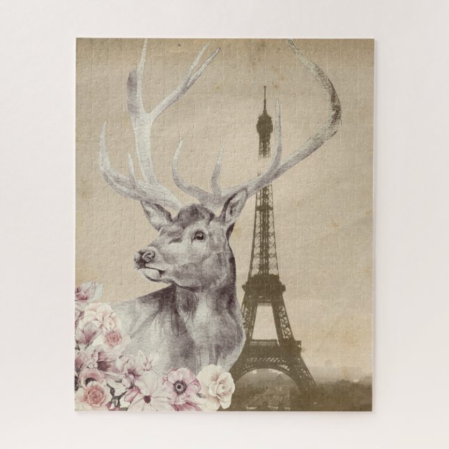 Blume Stag & Eiffel Tower Puzzle (Vertikal)