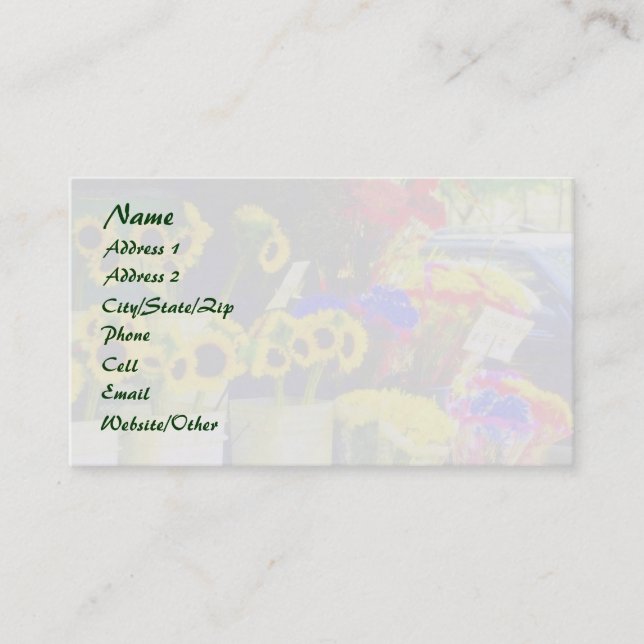 Blume Standprofil Visitenkarte (Vorderseite)