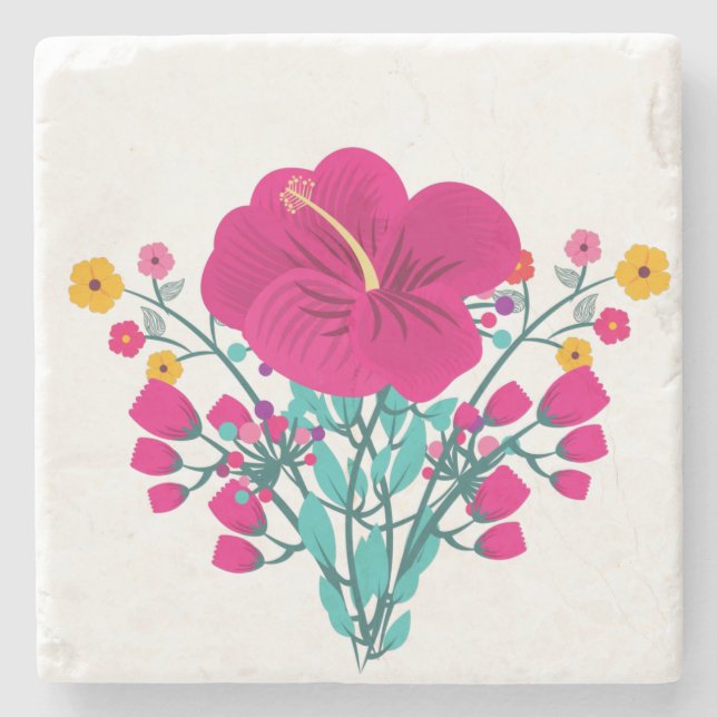 Blume Steinuntersetzer (Vorderseite)